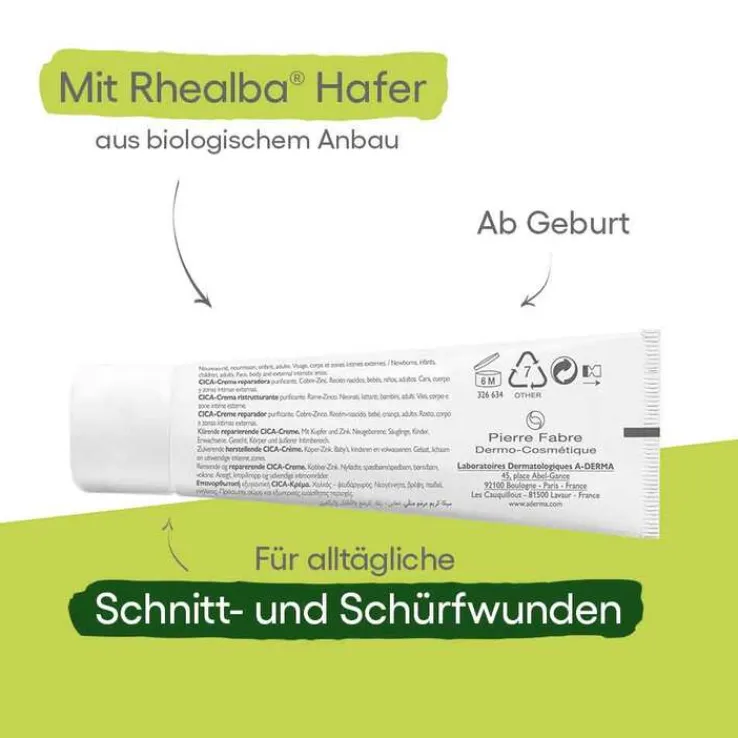 A-Derma Dermalibour + Cica reparierende Creme, 50 ml