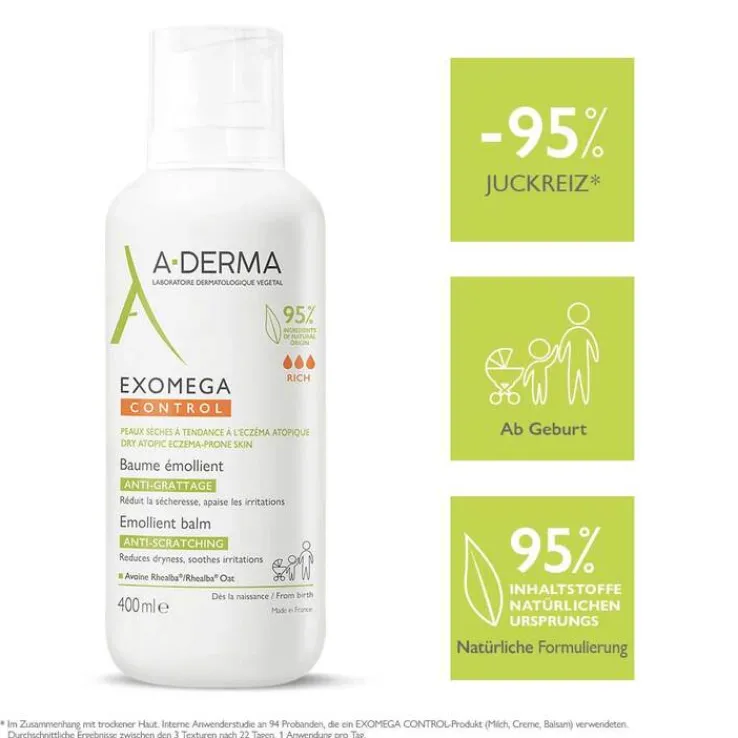 A-Derma Exomega Control Balsam rückfettend, 400 ml