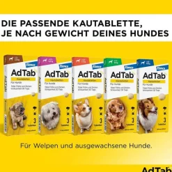 AdTab™ Kautabletten für sehr kleine Hunde 56 mg 1,3 bis 2,5 kg, 3 St