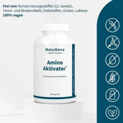 Aminoaktivator Aminosäuren + Vit.B6 + B9 + B12 vegan Kps, 180 St