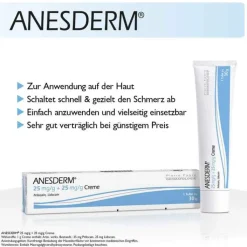 ANESDERM 25 mg/g + 25 mg/g Creme, 30 g