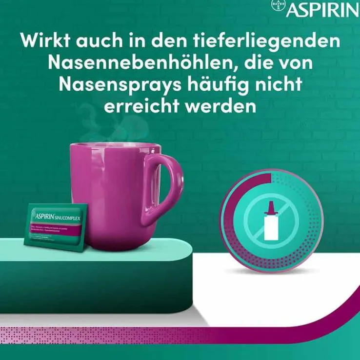 Aspirin SinuComplex 500 mg/30 mg Granulat Suspension - Herstellung Beutel , 10 St