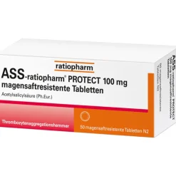 ASS-ratiopharm Protect 100 mg magensaftresistent Tabletten, 50 St