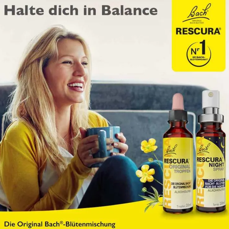 Bachblüten Original Rescura Tropfen mit Alkohol, 20 ml