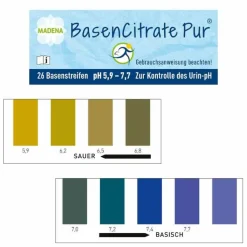 Basen Citrate Pur Teststreifen pH 5,9 - 7,7 n.Apot.R.Keil, 26 St