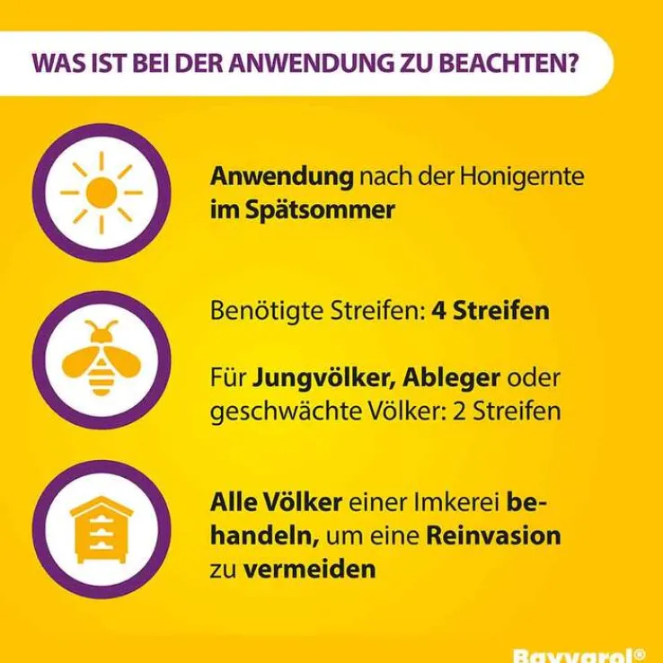 Bayvarol® Streifen für Honigbienen, 5X4 St