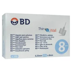 BD Thin Wall Pen-Nadeln 0,25 31 Gx8 mm, 100 St