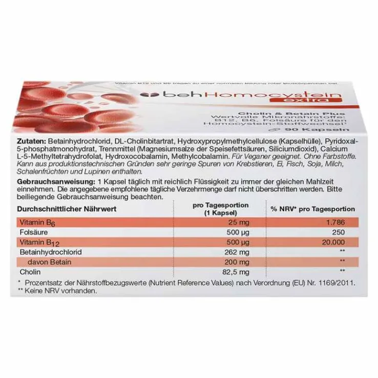 Beh Homocystein extra Kapseln, 90 St