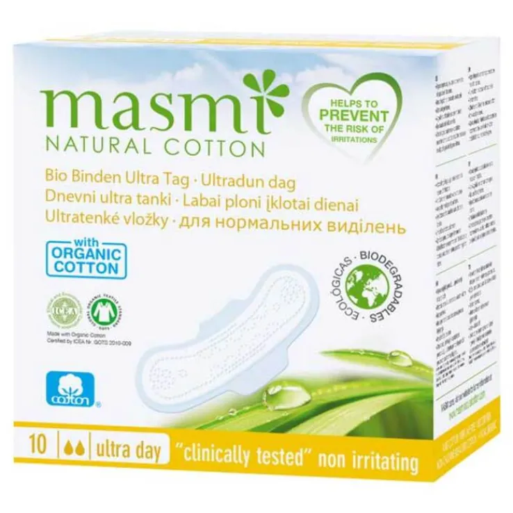 Bio Binden Ultra Tag 100% Bio Baumwolle Masmi, 10 St