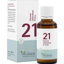 Biochemie Pflüger 21 Zincum chloratum D 6 Tropfen, 30 ml