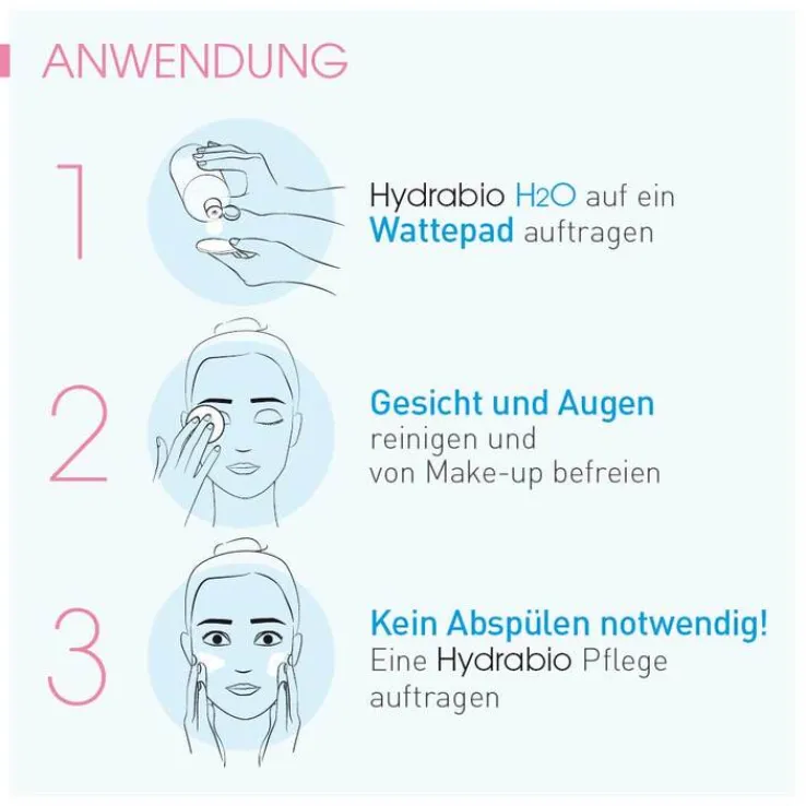 Bioderma Hydrabio H2O Mizellen-Reinigungslösung für feuchtigkeitsarme Haut, 500 ml