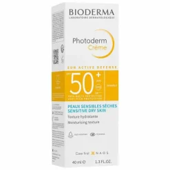 Bioderma Photoderm Creme SPF 50 + ungetönt für trockene, sonnenempfindliche Haut, 40 ml