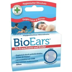 Bioears Silikon Ohrstöpsel antimikrobielle, 6 St