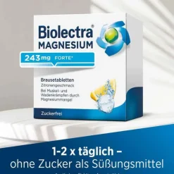 Biolectra® MAGNESIUM 243 mg forte Brausetabletten Zitronengeschmack, 40 St