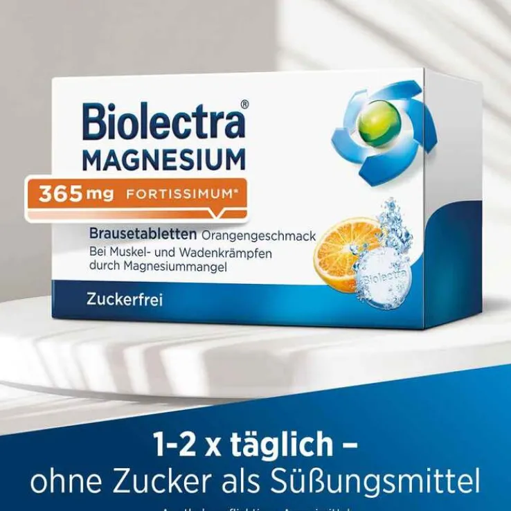 Biolectra® MAGNESIUM 365 mg fortissimum Brausetabletten Orangengeschmack, 40 St