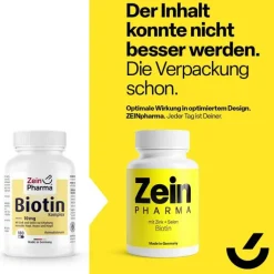 Biotin Komplex 10 mg + Zink + Selen hochdosiert Kapseln , 180 St