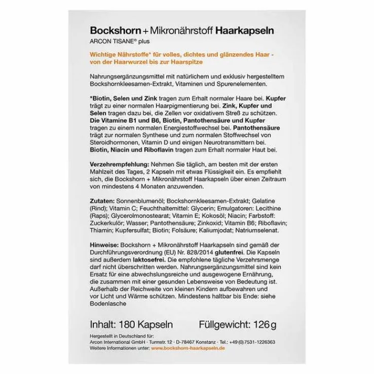 Bockshorn + Mikronährstoff Haarkapseln, 180 St