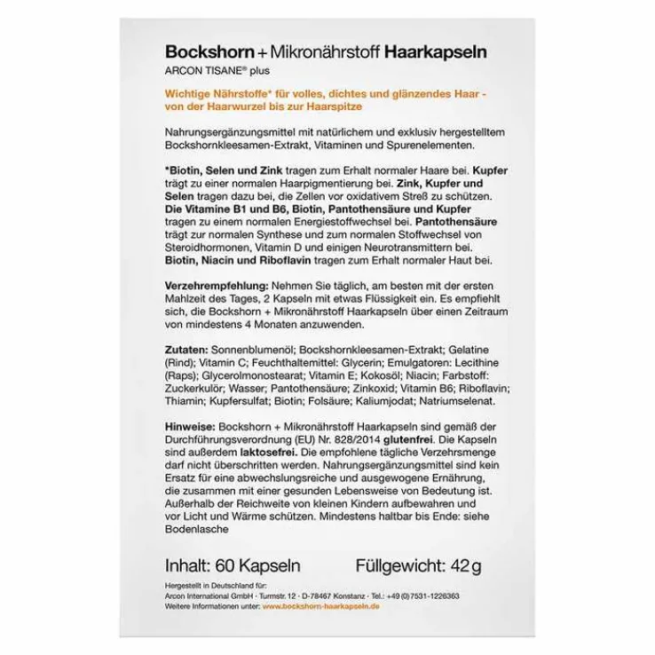Bockshorn + Mikronährstoff Haarkapseln, 60 St