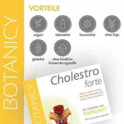 Botanicy Cholestro forte mit Bergavit Tabletten, 60 St