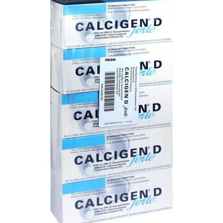 Calcigen D forte 1000 mg / 880 I.E. Brausetabletten, 50 St