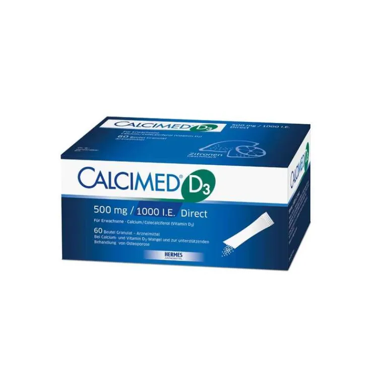 Calcimed D3 500 mg / 1000 I.E. Direct Granulat, 60 St