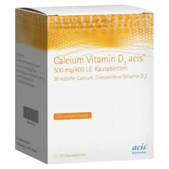 Calcium Vitamin D3 acis® 500 mg/400 I.E. Kautabletten, 120 St