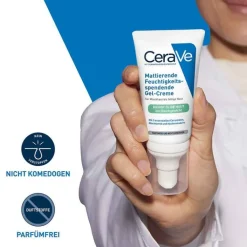 Cerave feuchtigkeitsspendende Gel-Creme matt, 52 ml
