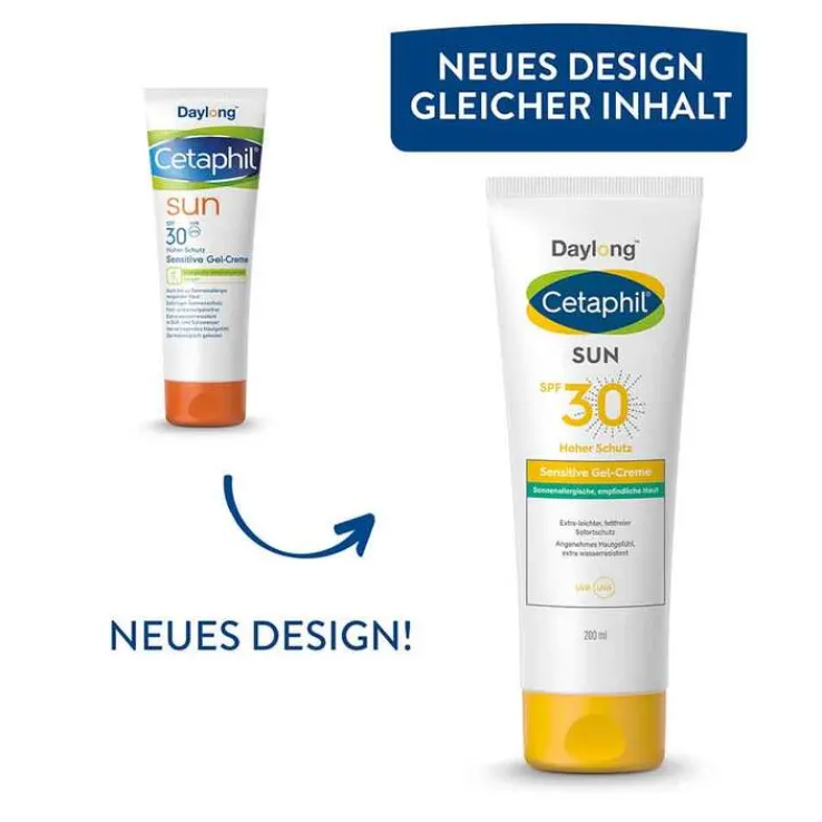 Cetaphil Sun sensitive Gel-Creme SPF 30 Sonnenschutz, 200 ml