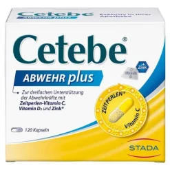 Cetebe Abwehr plus Vitamin C + Vitamin D3 + Zink Kapseln, 120 St
