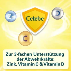 Cetebe Abwehr plus Vitamin C + Vitamin D3 + Zink Kapseln, 30 St