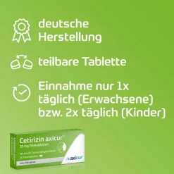 Cetirizin axicur® 10 mg Filmtabletten, 7 St