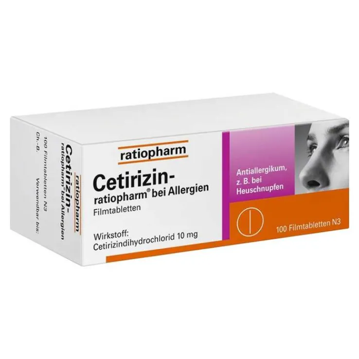 Cetirizin ratiopharm bei Allergien, 100 St