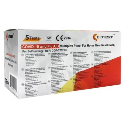Citest 3 in 1 Selbsttest Covid-19 Antigen & Influe, 5 St