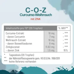 Curcuma-Weihrauch-Zink Tropfen zum Einnehmen, 30 ml