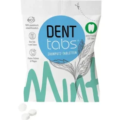Denttabs Zahnputztabletten stevia-mint fluoridfrei, 125 St