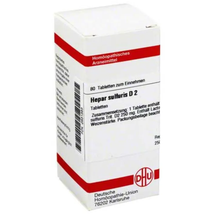 DHU Hepar sulfuris D 2 Tabletten, 80 St
