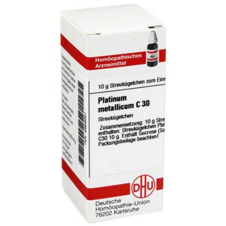 DHU Platinum metallicum C 30 Globuli, 10 g