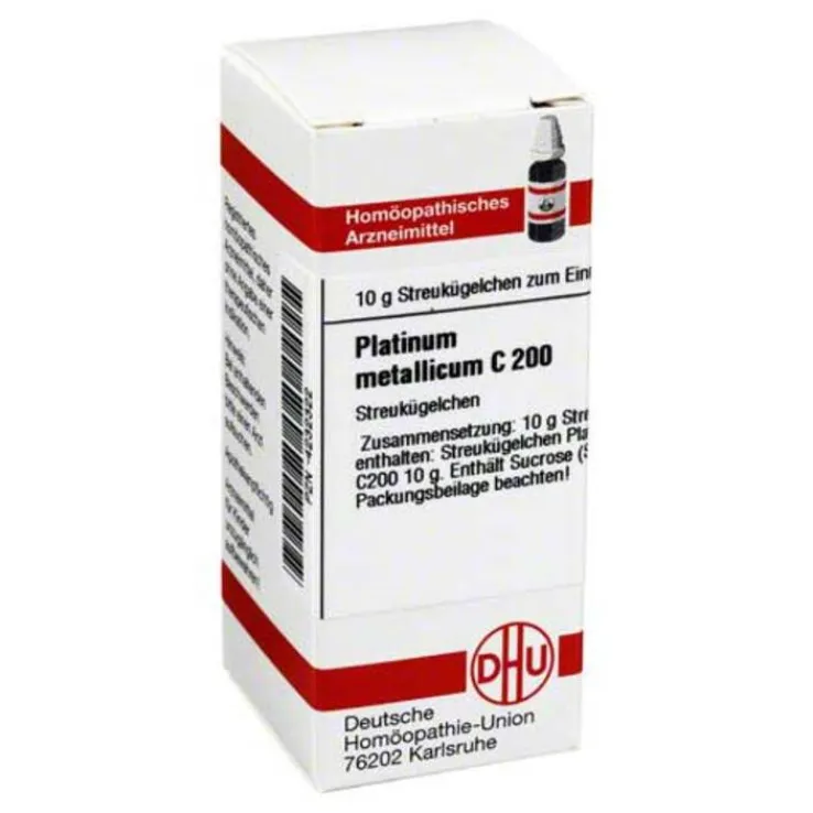 DHU Platinum metallicum C 200 Globuli, 10 g