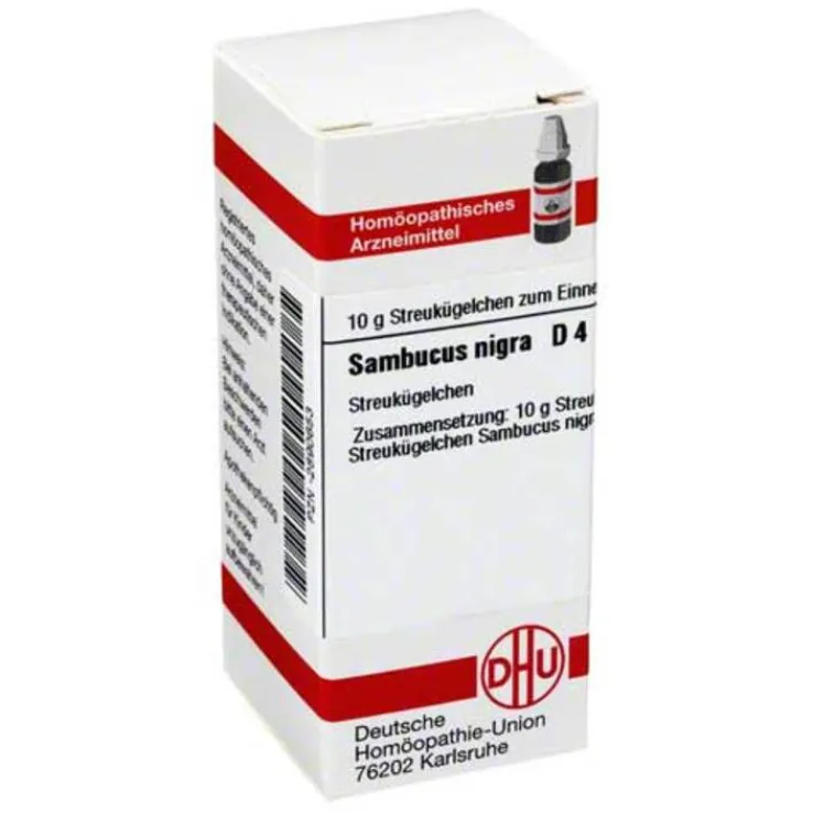 DHU Sambucus nigra D 4 Globuli, 10 g
