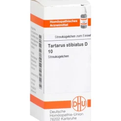 DHU Tartarus stibiatus D 10 Globuli, 10 g