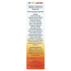 Doppelherz D3 + K2 + Calcium + Magnesium Tabletten, 30 St
