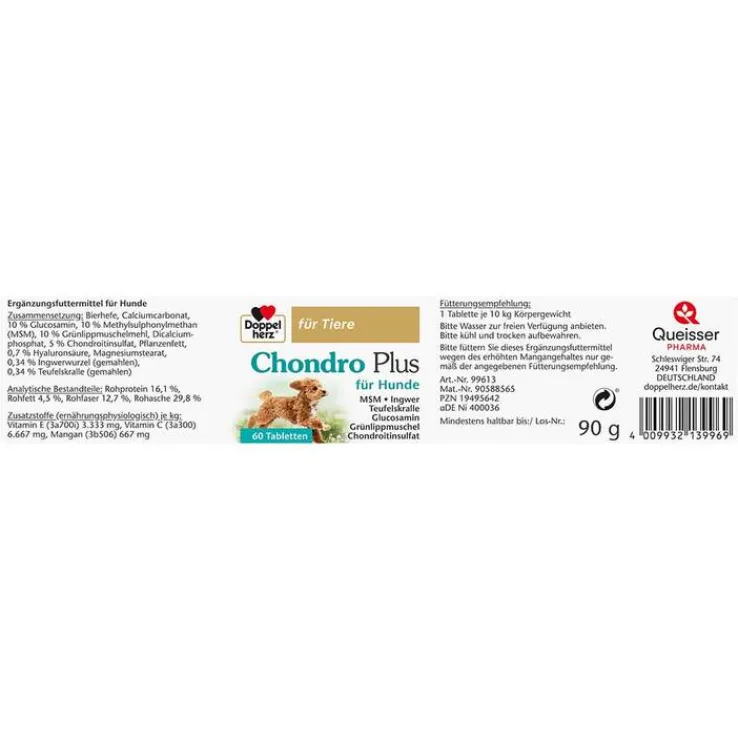 Doppelherz für Tiere Chondro Plus Tabletten für Hunde, 60 St
