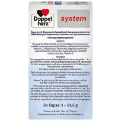 Doppelherz Glucosamin 1000 + Curcuma vegan syst.Kapseln , 60 St
