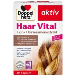 Doppelherz Haar Vital+Zink+Hirseextrakt Kapseln, 30 St