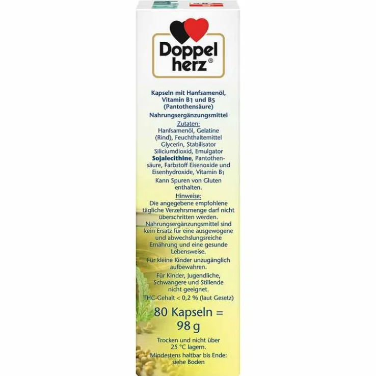 Doppelherz Hanföl Kapseln, 80 St