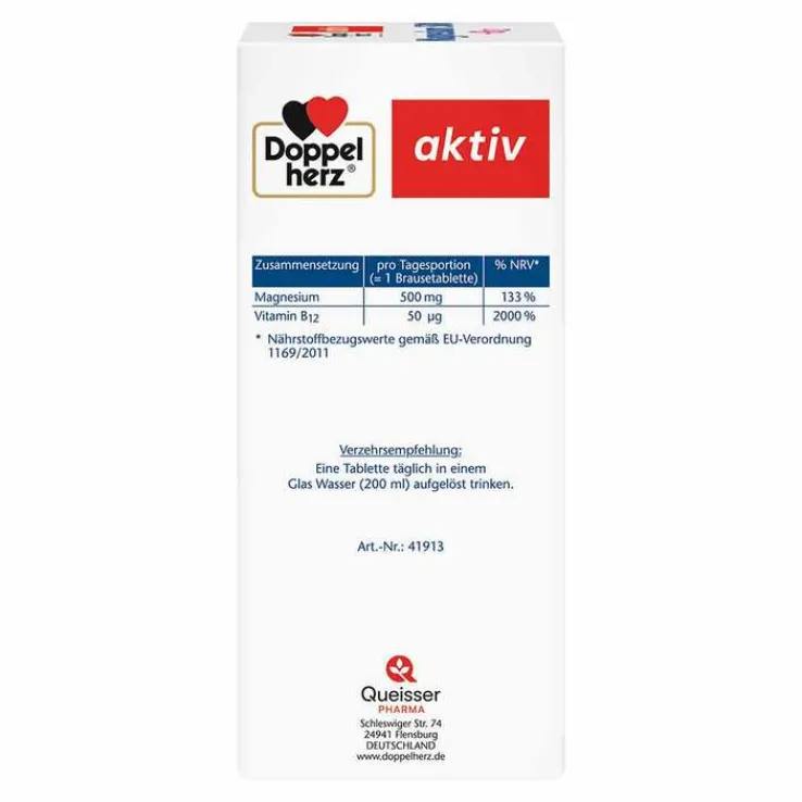 Doppelherz Magnesium 500 + B12 Brausetabletten, 6X15 St