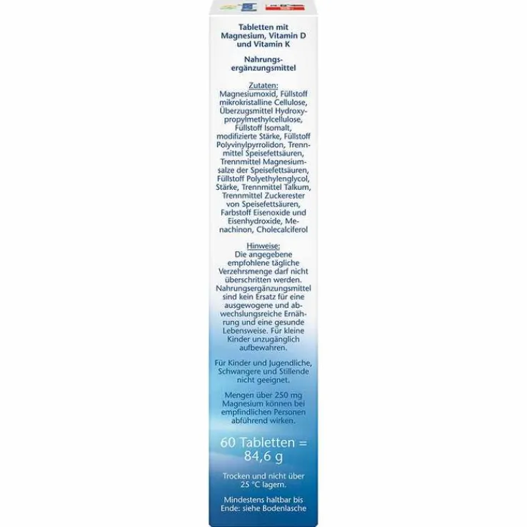 Doppelherz Magnesium 500 + D3 + K2 Depot Tabletten, 60 St