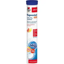 Doppelherz Magnesium 400+B-Vitamine+Folsäure Brausetabletten, 15 St