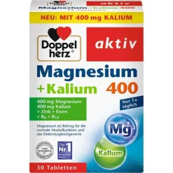 Doppelherz Magnesium+Kalium Tabletten, 30 St