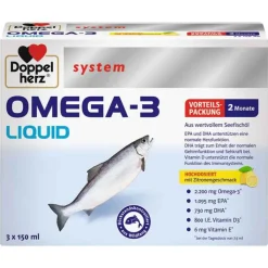 Doppelherz Omega-3 Liquid system, 3X150 ml